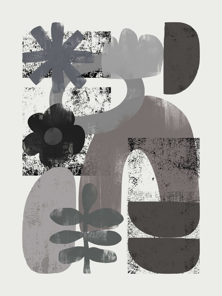 Nature Abstract Cut Out In Black And White