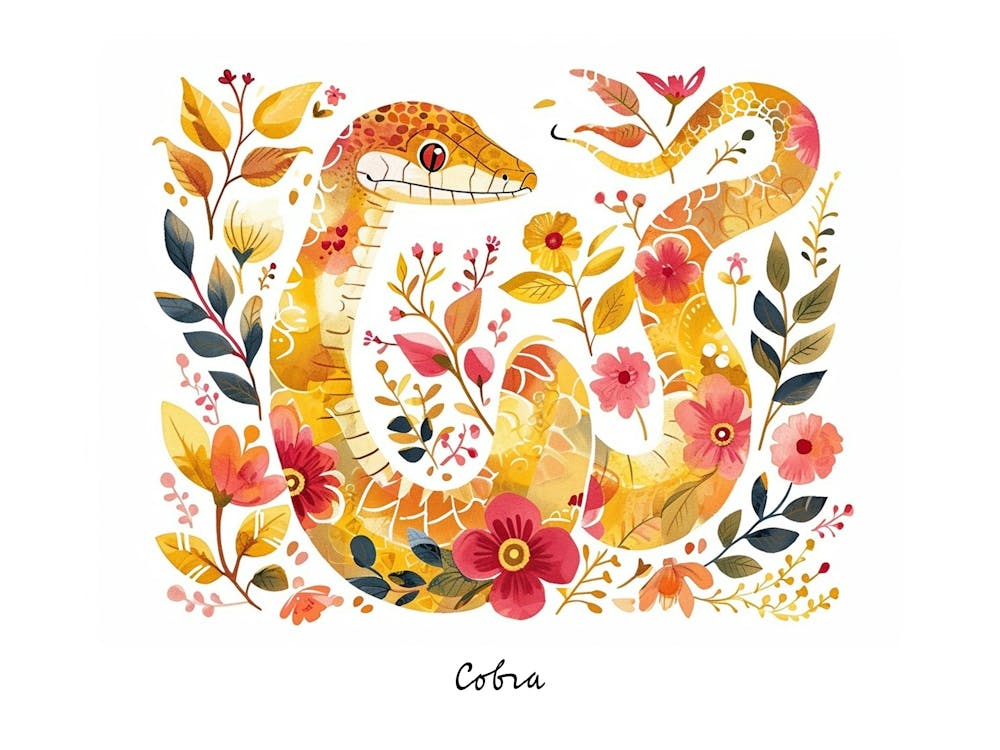 Little Floral Cobra 1 Poster