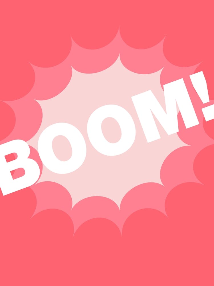 Comic Boom Red