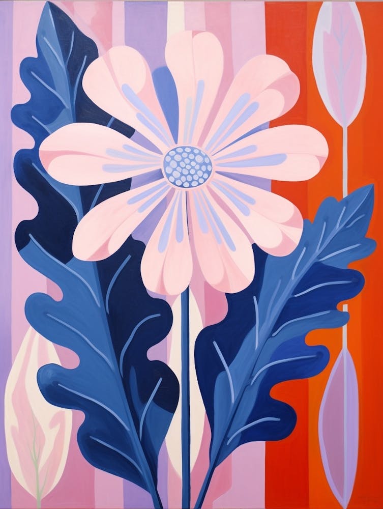 Cineraria 1 Hilma Af Klint Inspired Pastel Flower Painting