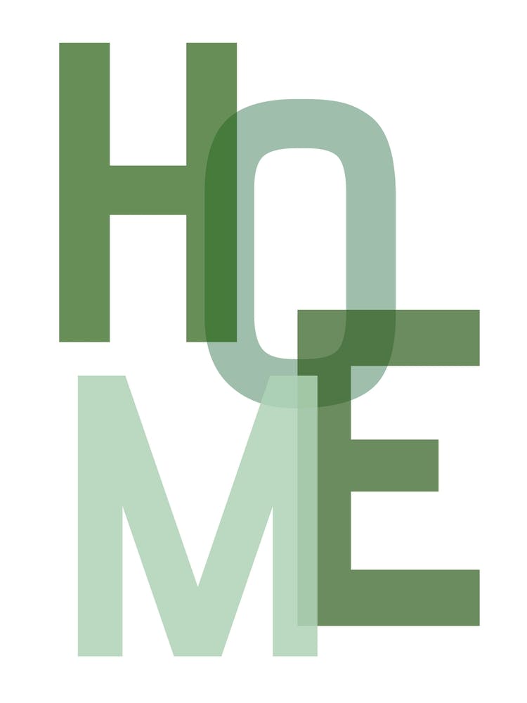 Home Typography Sage and Olive Green