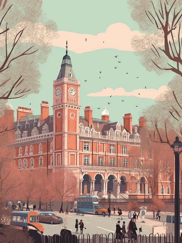 London England Travel Illustration 3