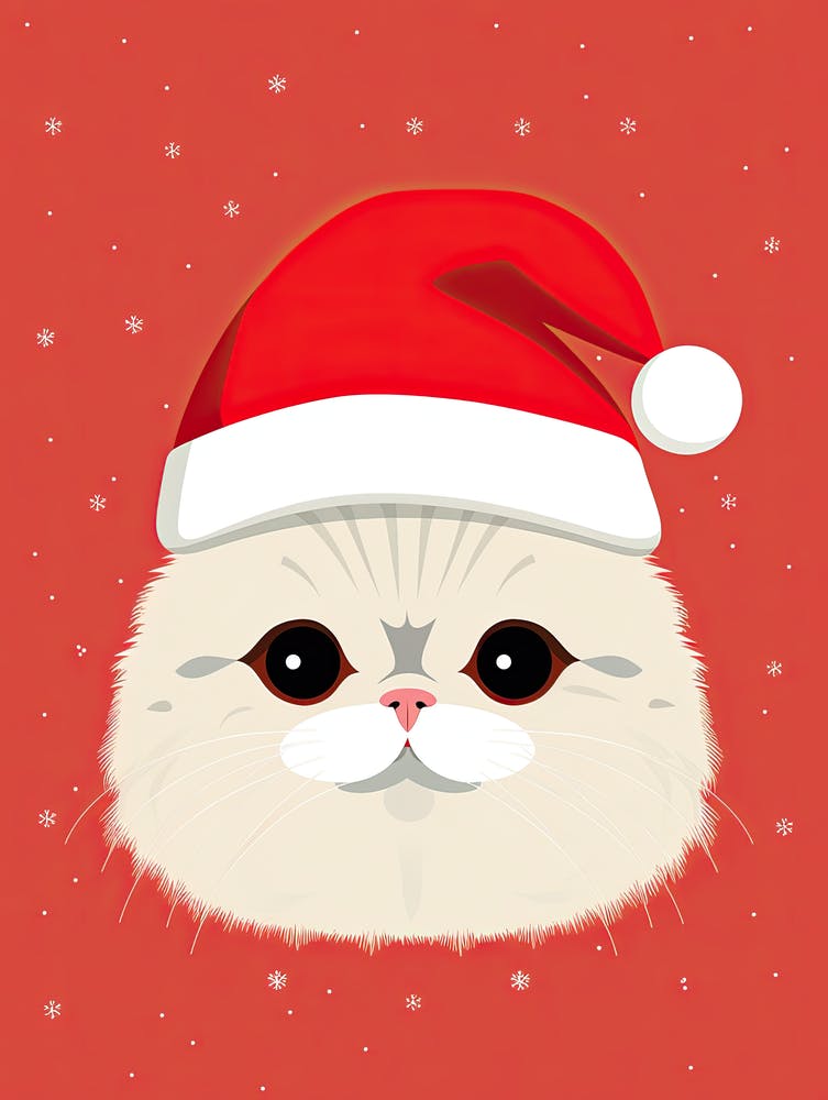 Cute Santa Cat 1