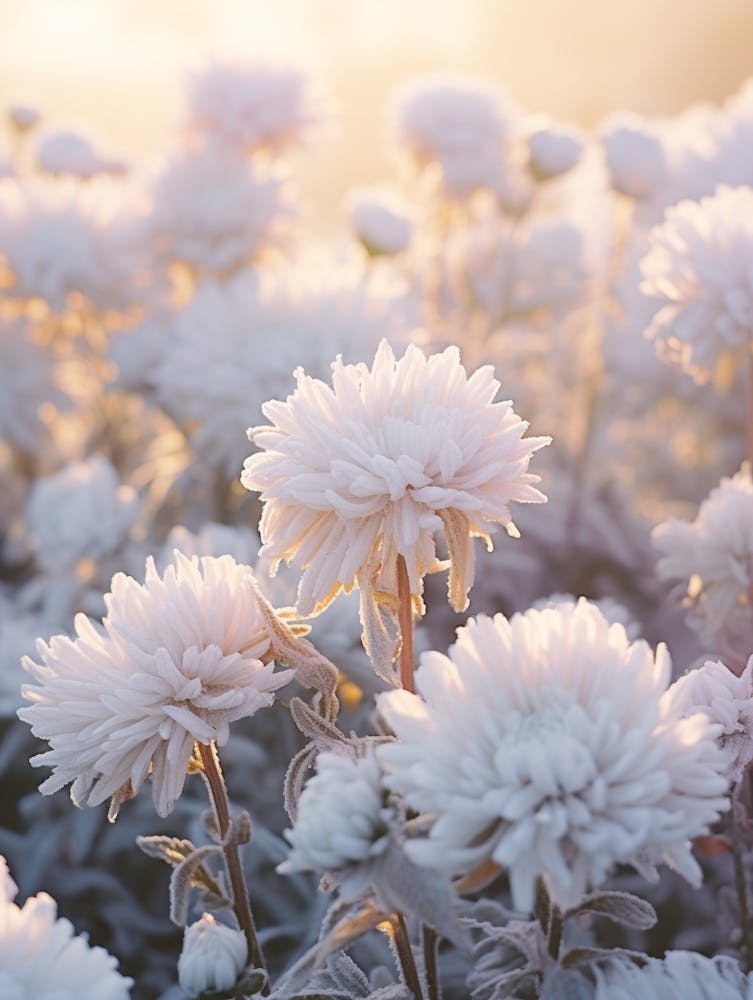 Frosty Botanical Chrysanthemum 2