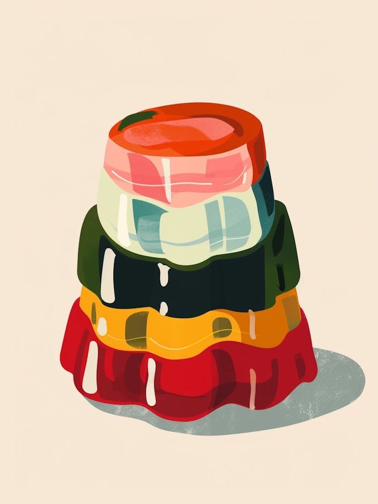 Rainbow Jelly Beige Illustration 1
