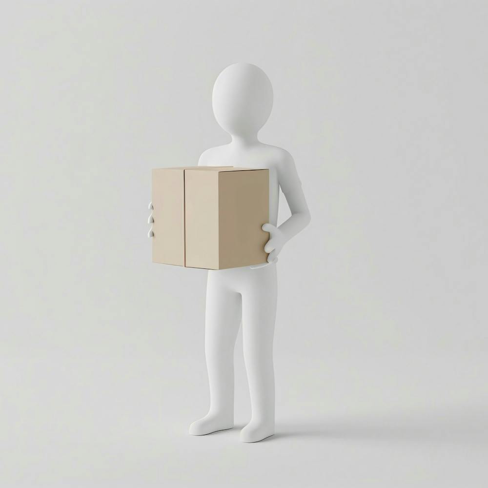 3d Person Holding A Box