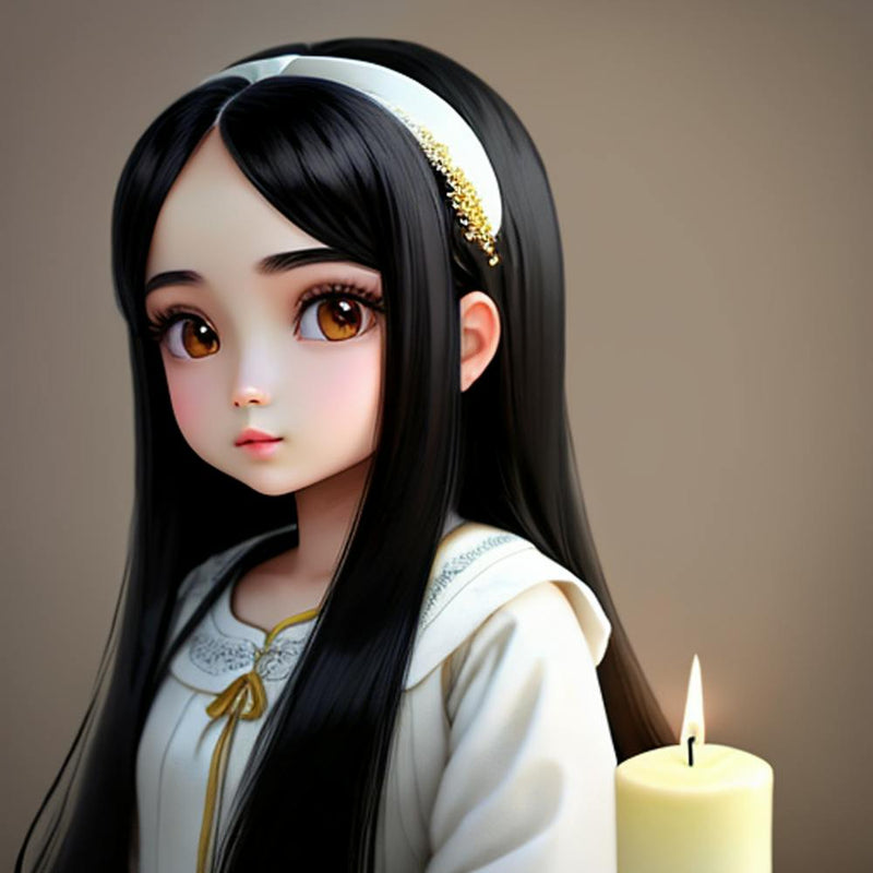 Anime Girl With Candle