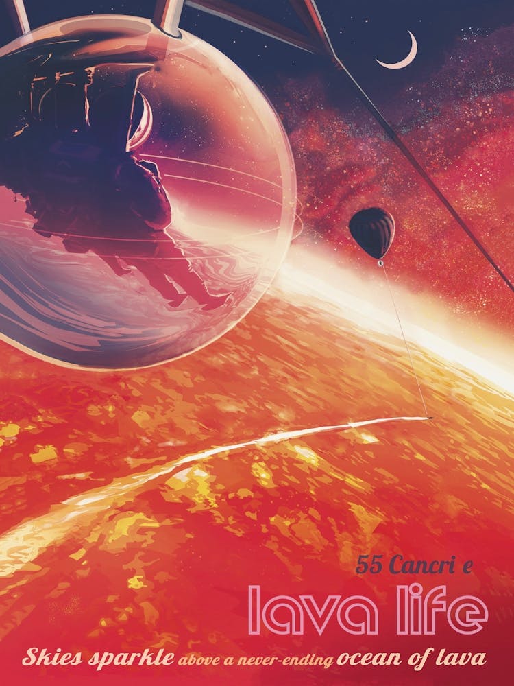 Lava Life NASA Space Vintage Style Poster