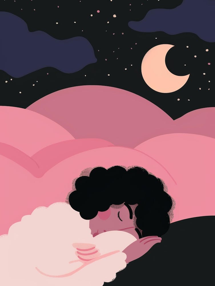 Girl Sleeping In The Night Sky