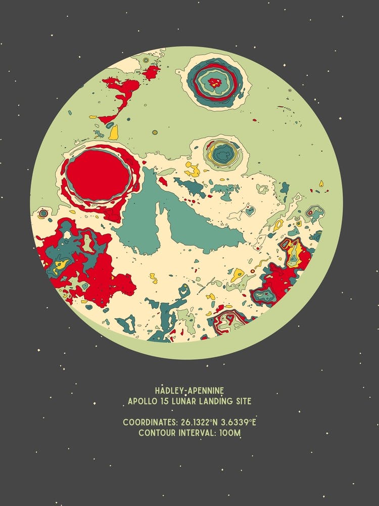 Moon Sphere Apollo 15 Lunar Landing Site