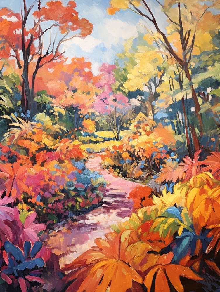 Autumn Gardens Painting Fairchild Tropical Botanic Garden Usa