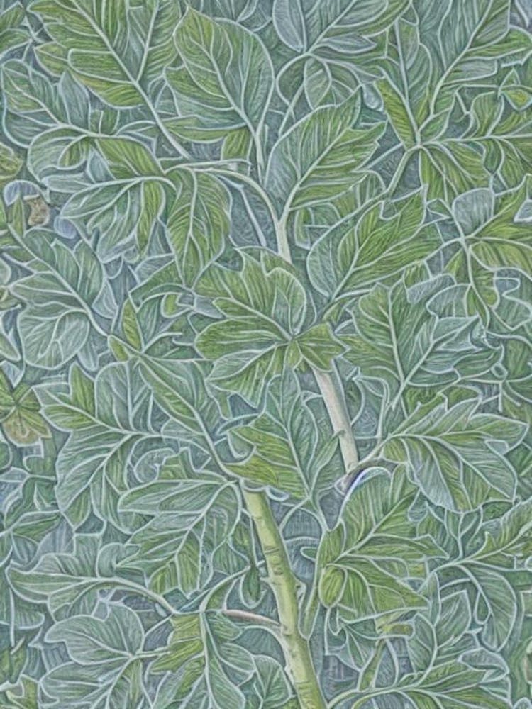 Amur Maple 2 tree Vintage Botanical