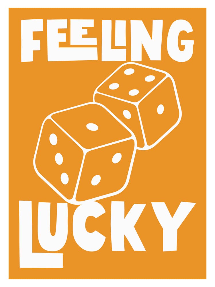 Feeling Lucky - Orange And White