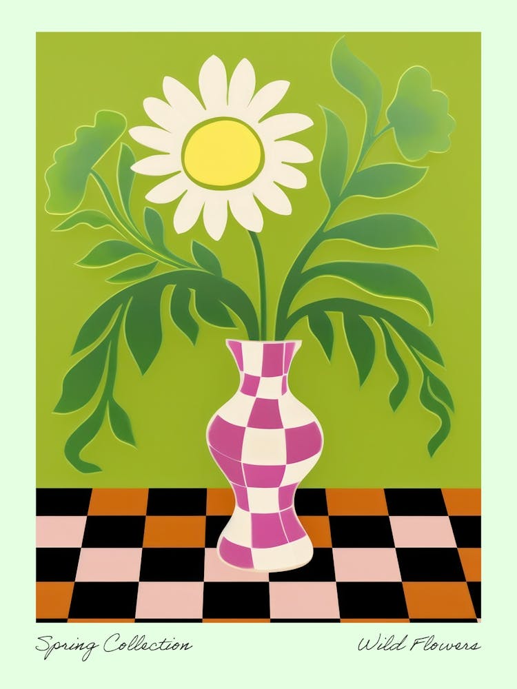 Spring Collection Wild Flowers Green Tones In Vase 3