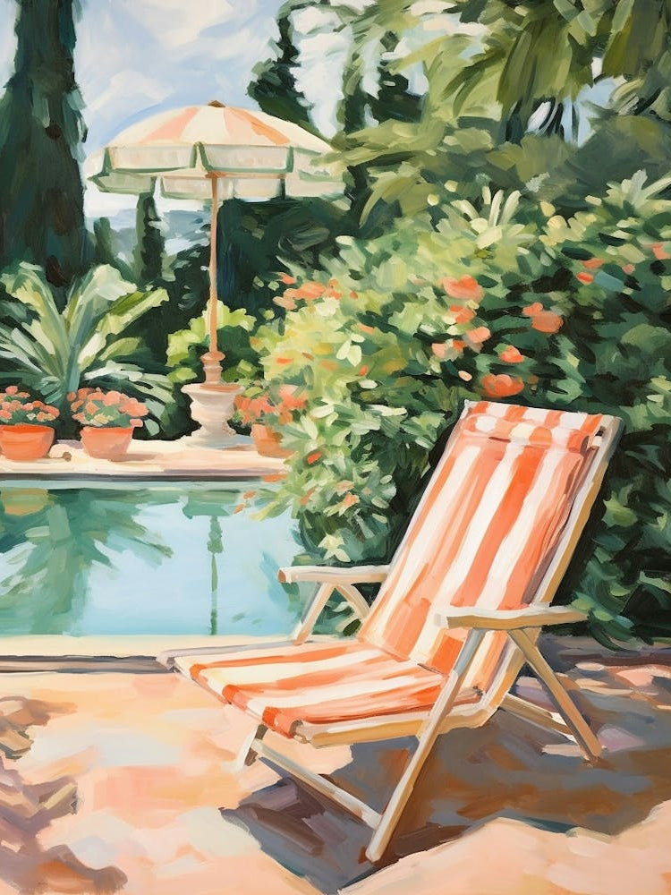 Sun Lounger By The Pool In Turin Italy