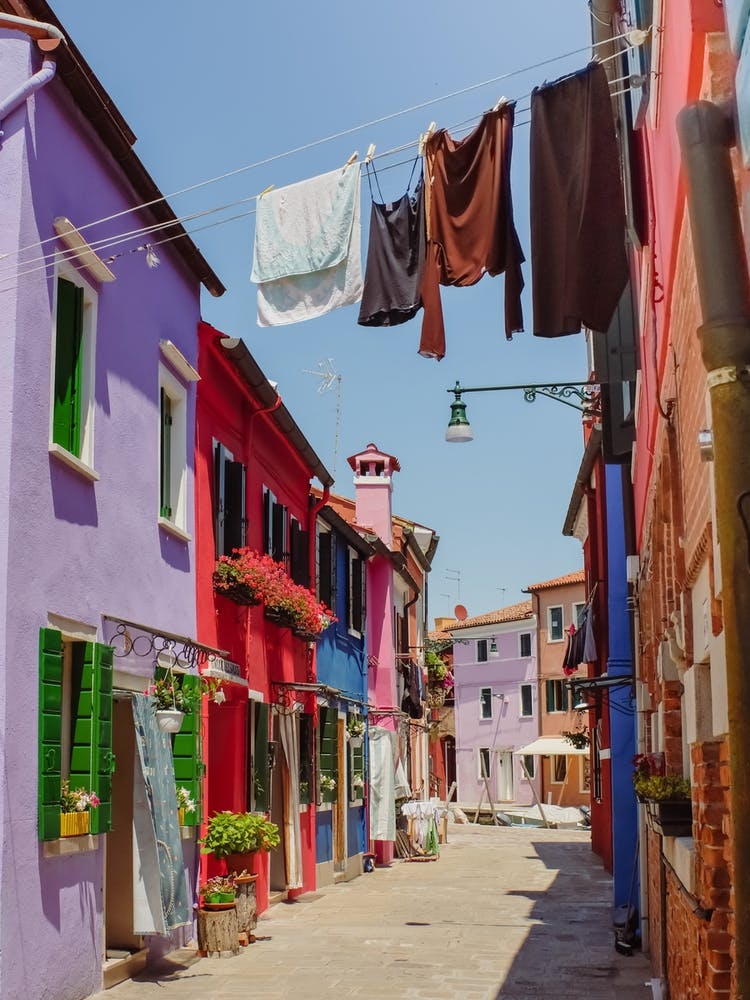 Laundry In Colorful Street, Italy