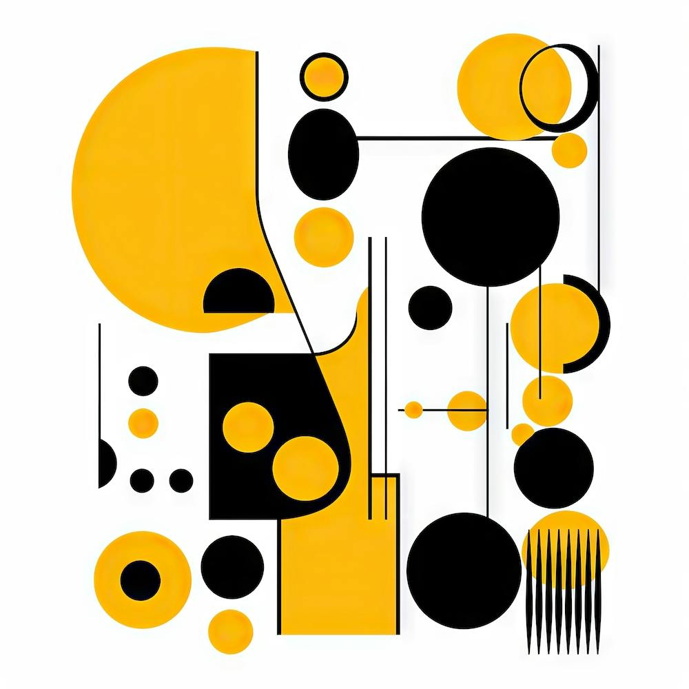 Abstract Black And Yellow