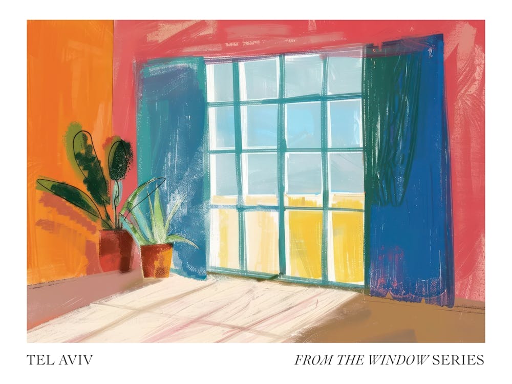 Tel Aviv aus der Fenster-Serie Posterbild 3