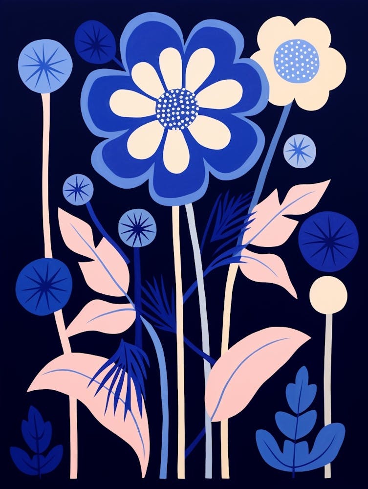 Blue Flower Illustration Everlasting Flower 2