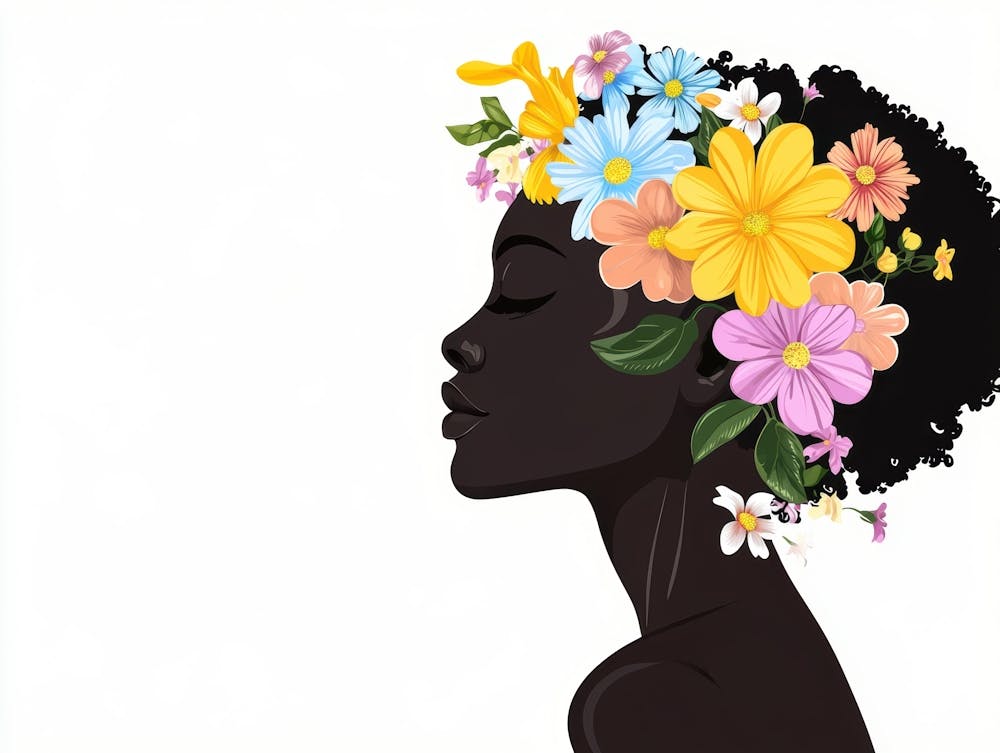 Portrait Of A Woman With Flowers 40