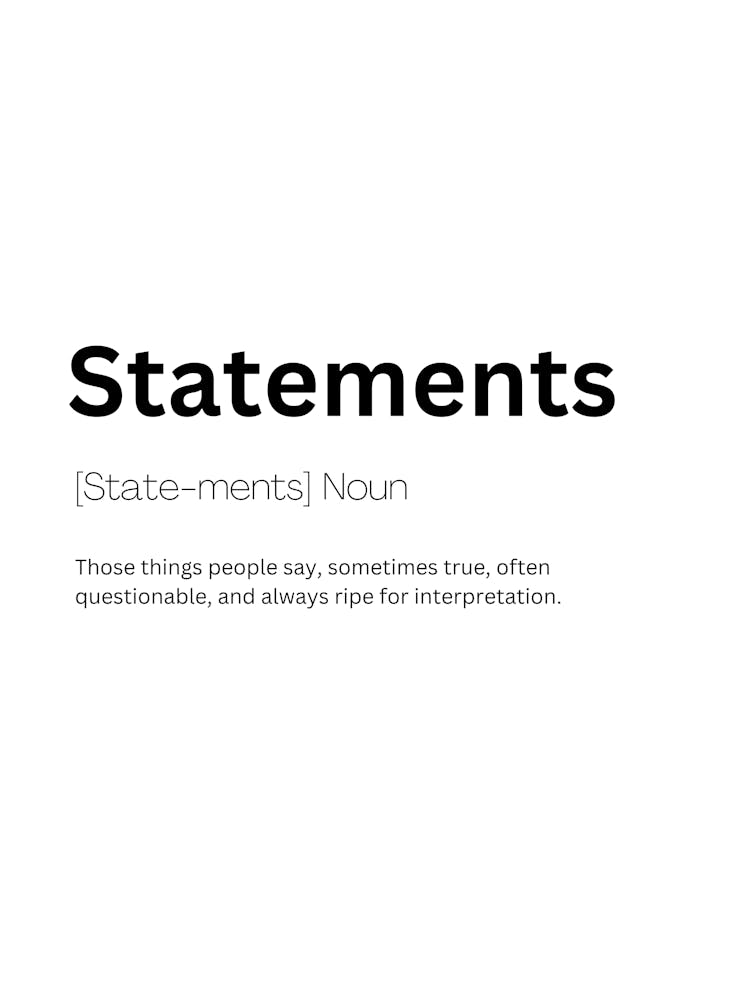 Statements Definition Meaning