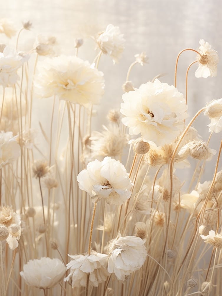 Boho Dried Flowers Scabiosa 4