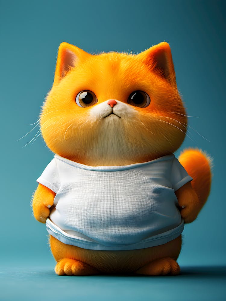Adorable Orange Cat in a Tiny T-Shirt – Cuteness Overload