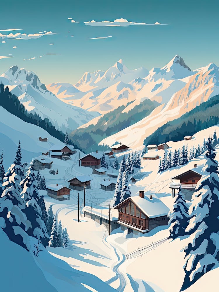 St Skiing Poster