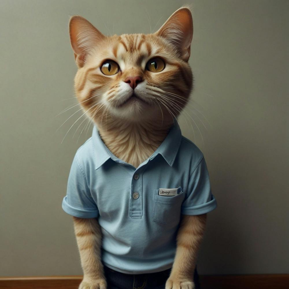 Cat In A Shirt