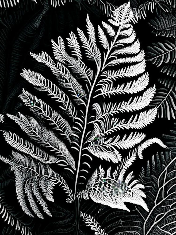 Walking Fern Linocut