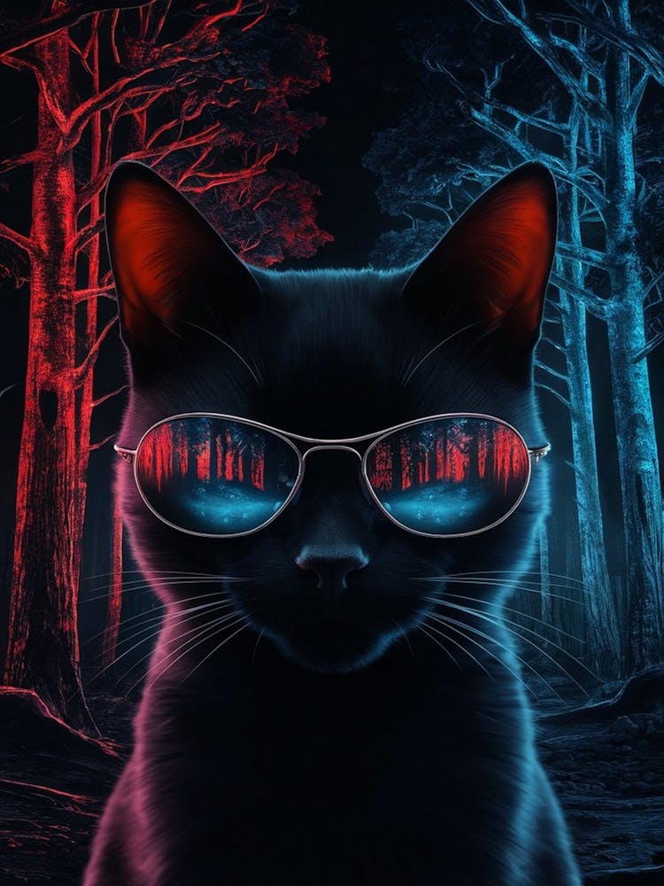Chat Aux Lunettes de Soleil