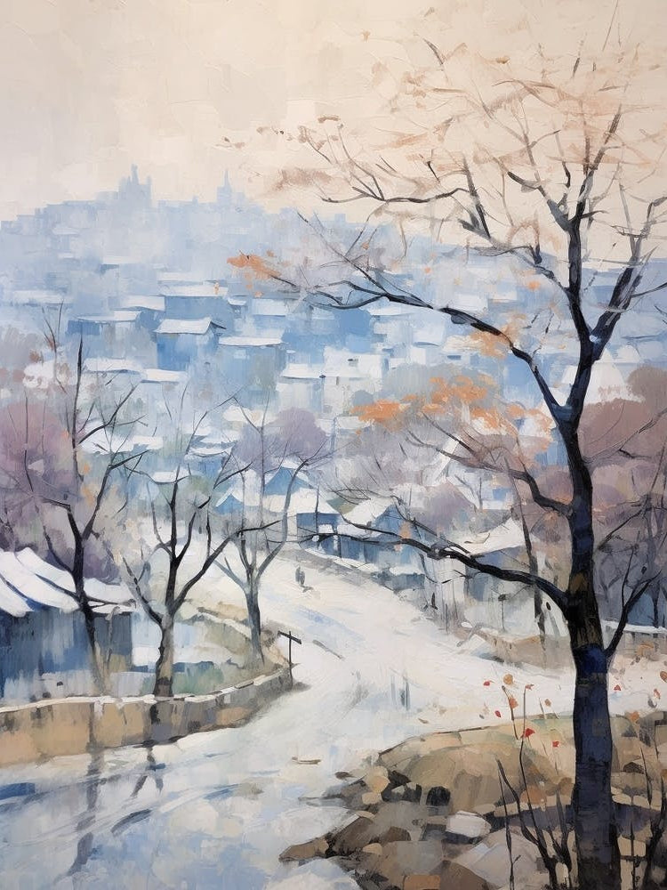 Winter City Park Painting Hangang Park Seoul 4