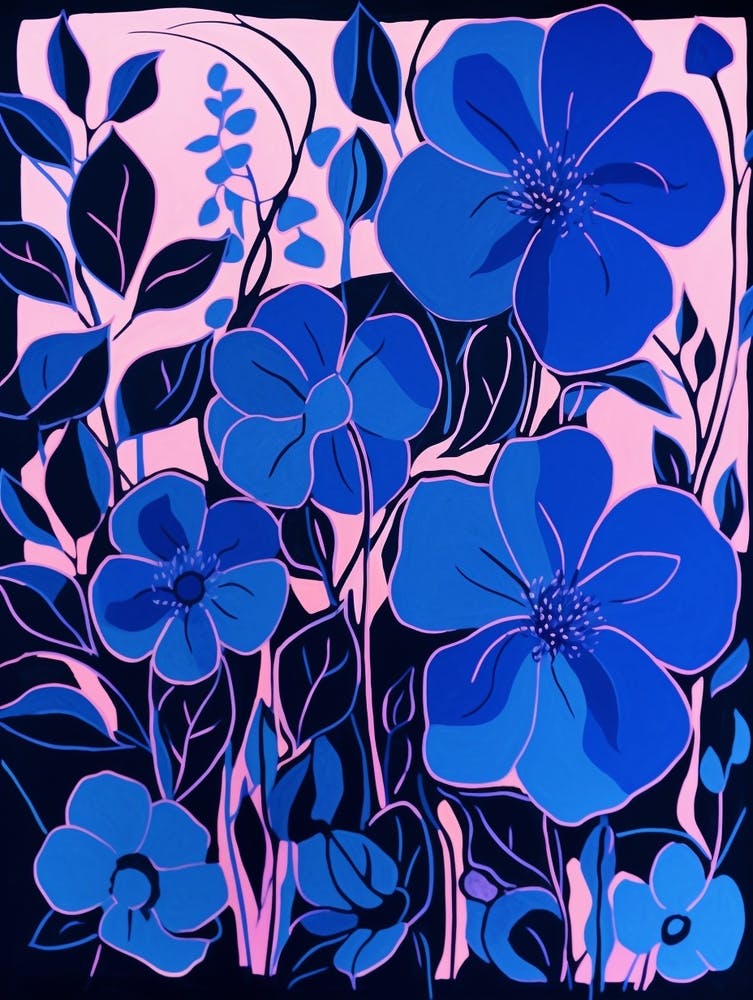 Blue Flower Illustration Bougainvillea 4