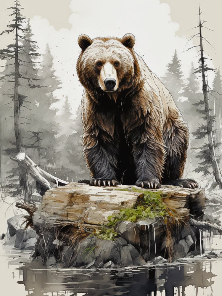 Brown Bear In The Woods