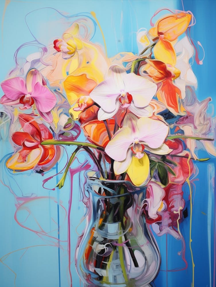 Abstract Flower Painting Orchid 2