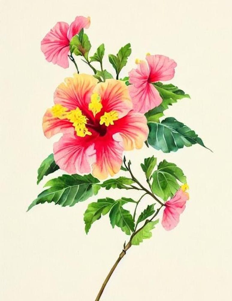 Hibiskus Vintage Blumen