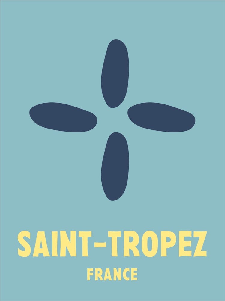 Saint Tropez, France, Graphic Style Poster 1