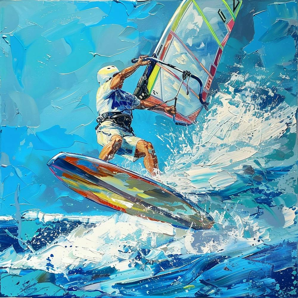 A Windsurfing Oil Painting Illustration 1718707403 2