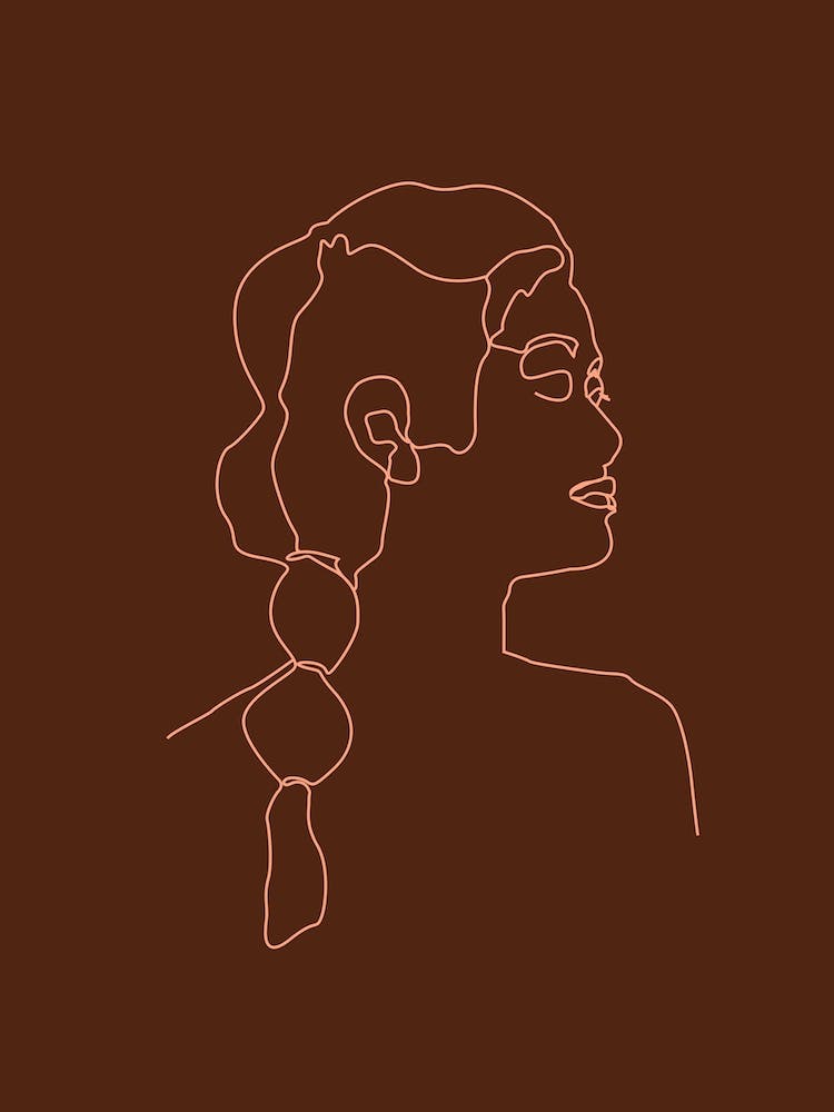 Effervescent Minimal Line Portrait