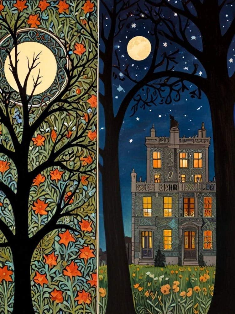 William Morris Moonlight In The Trees 3