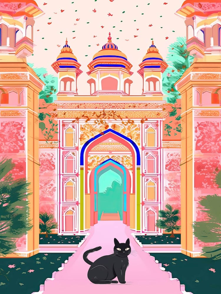 Black Cat At Patrika Gate   Indian Door