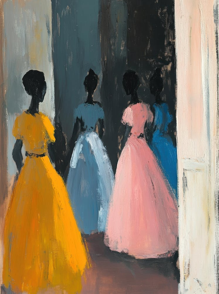 Four Women In Dresses