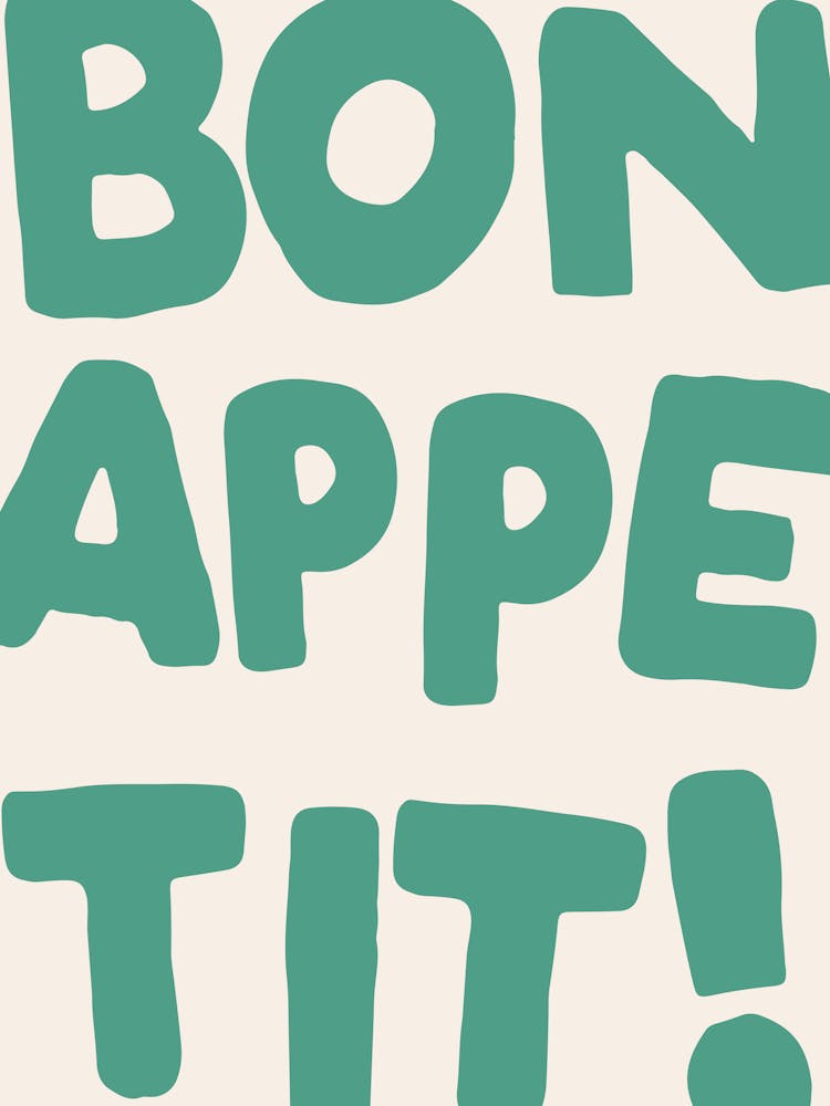 Bon Appetit | Teal and Cream