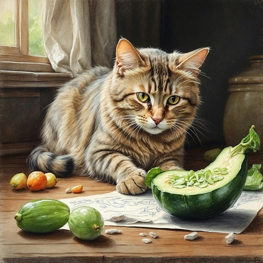 LDXl Cat and Vegetables