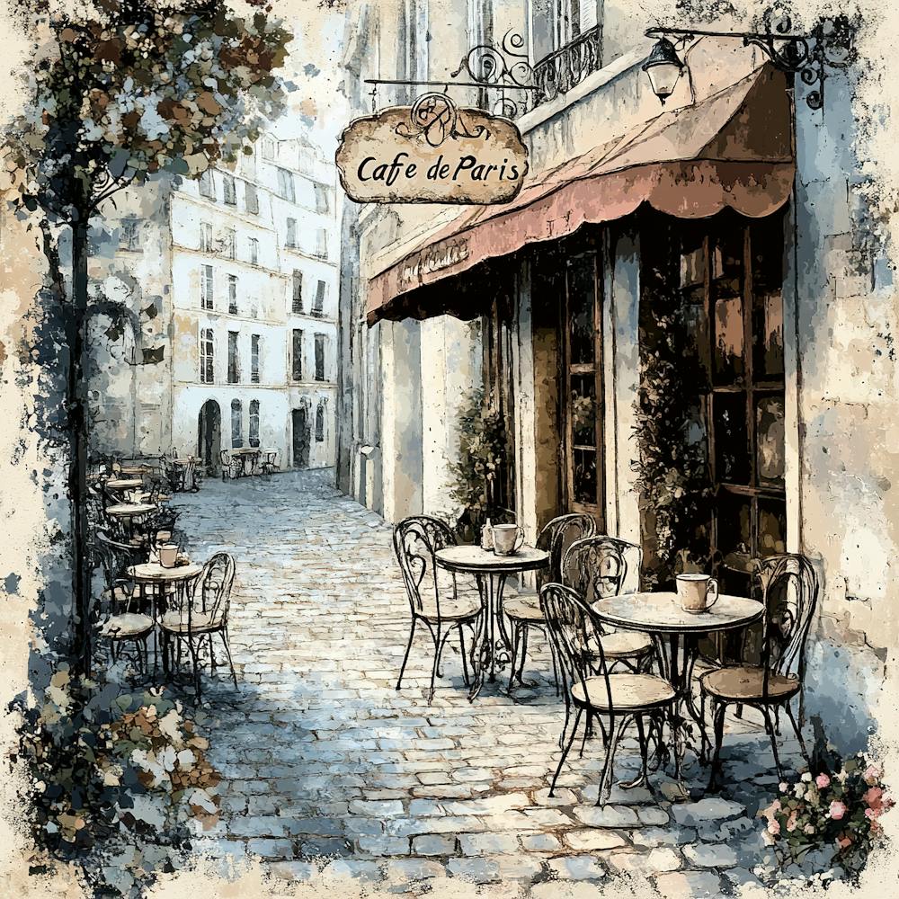 Gemütliches Pariser Café 10
