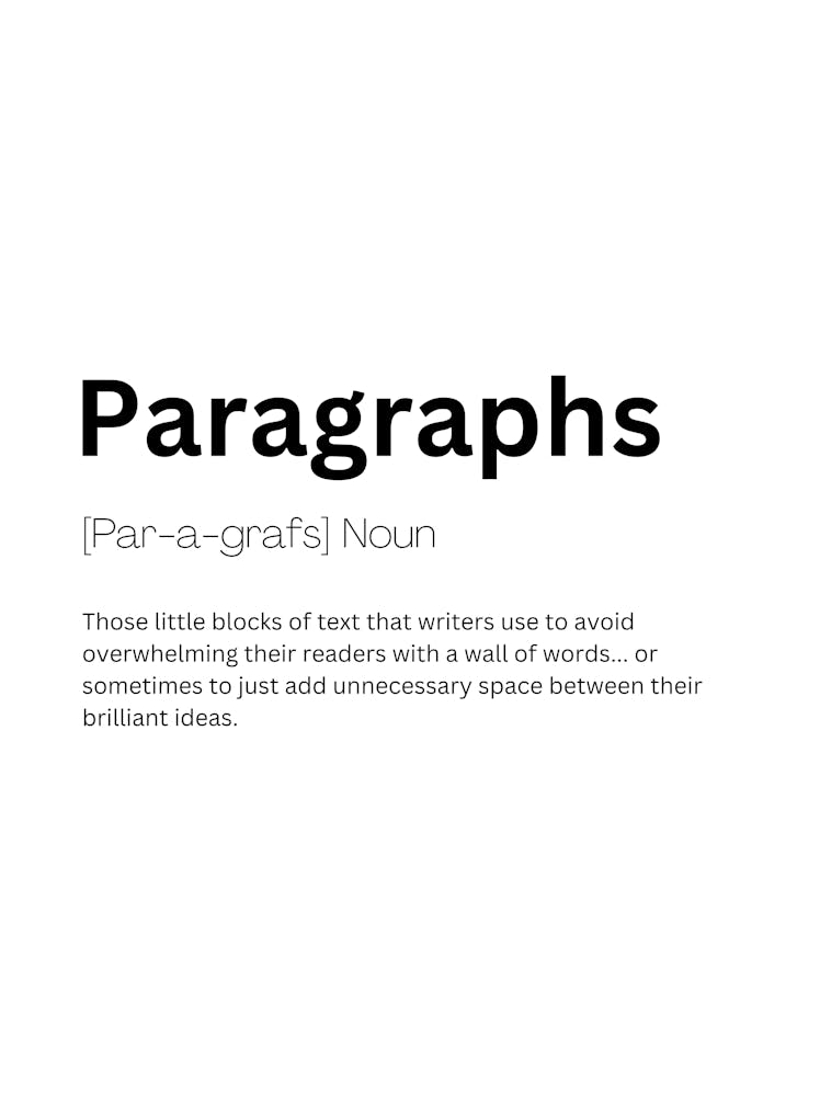 Paragraphs Definition Meaning
