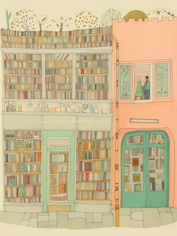 Positano The Book Nook Pastel Colours 1