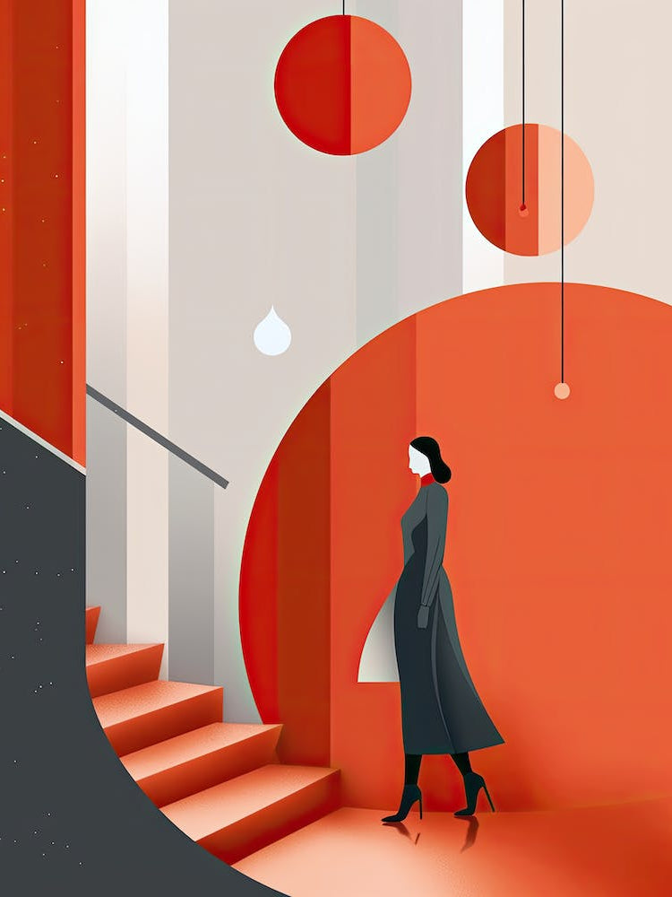 Her Timeless Melody: Minimalist Woman's Grace