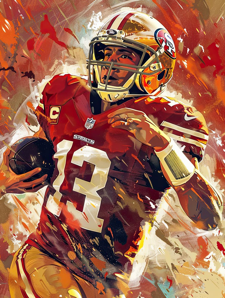 American Football Player Vintag Poster 4