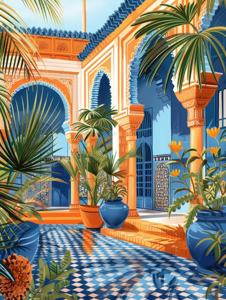 Courtyard Of A Moroccan Palace